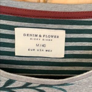 Denim and Flower tropical print shirt